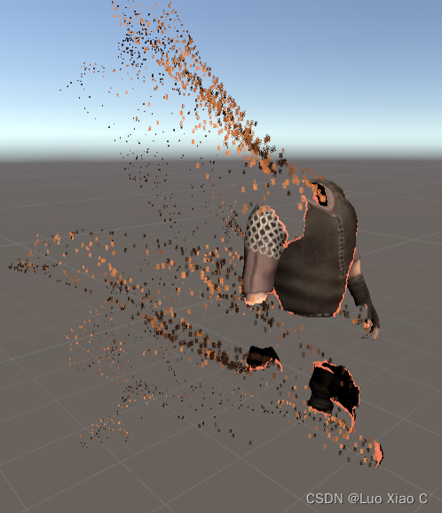 Unity 3D人物的粒子消散