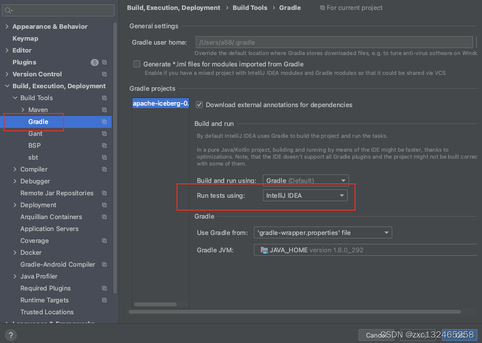gradle test 和idea test