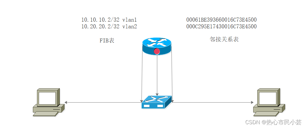 Single arm routing and VRRP